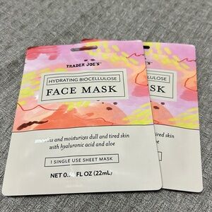Trader Joe’s hydrating biocellulose facemask, set of two.